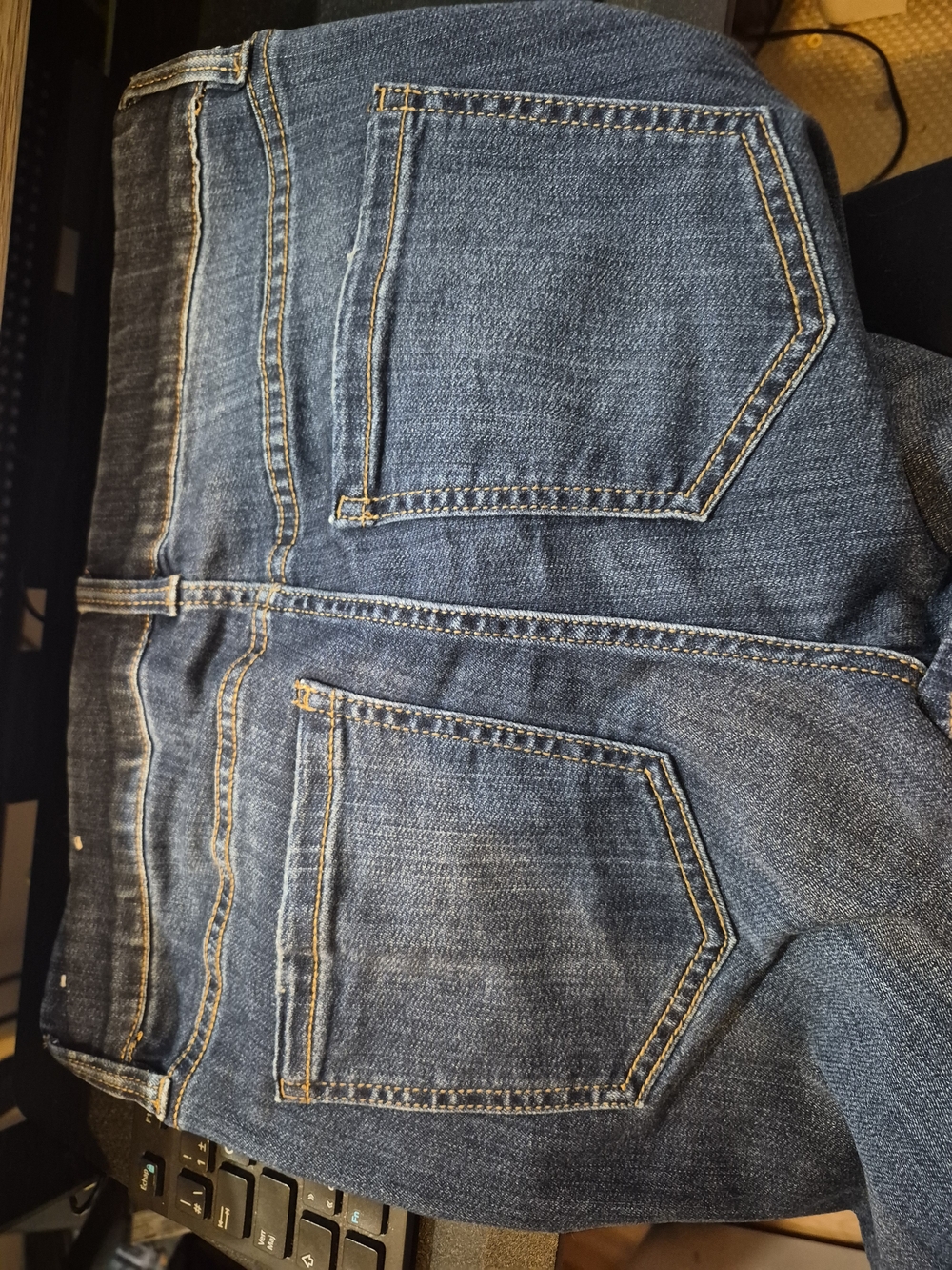 2/$50 NWOT Liverpool Jeans Company Dark Blue High-Rise Cropped Wide Leg Jeans - Picture 6 of 7